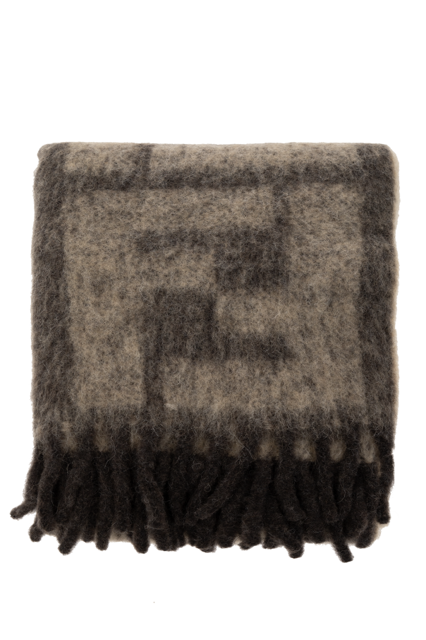 Brown Monogrammed wool blanket Fendi Vitkac GB